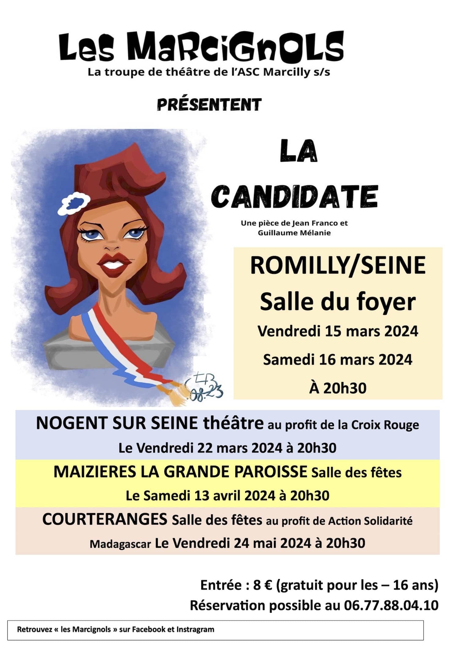 La candidate Marcilly sur Seine